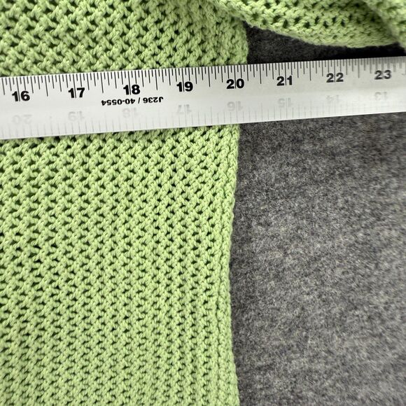 Coldwater Creek Full Zip Hoodie Women L Large Green Hooded Long Sleeve Cotton - Picture 4 of 6